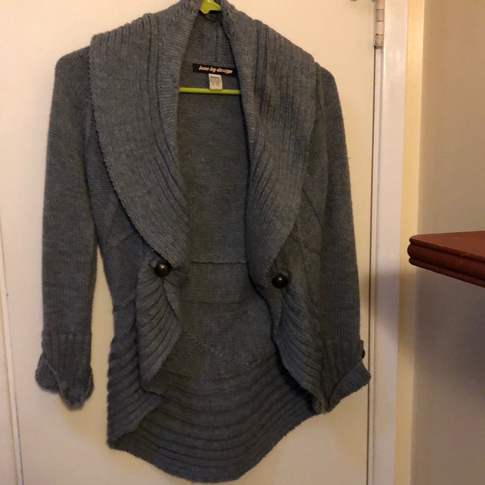 Grey sweater.